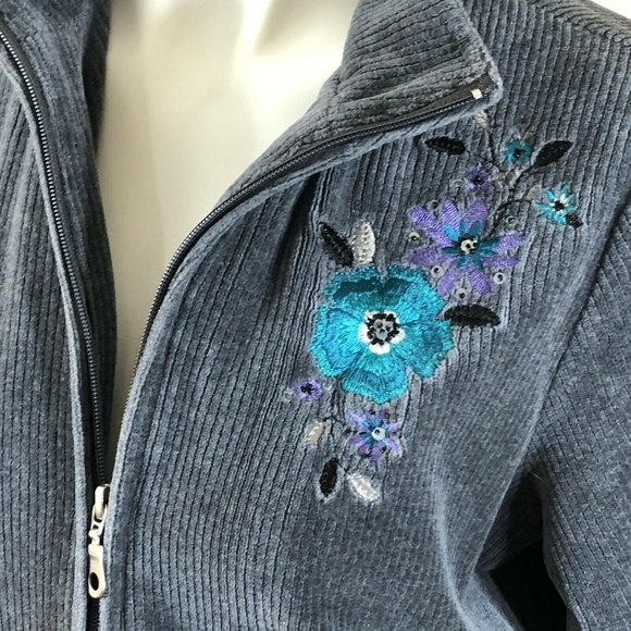 Haymaker Womens size S Zip up jacket Gray Ribbed - Picture 2 of 12